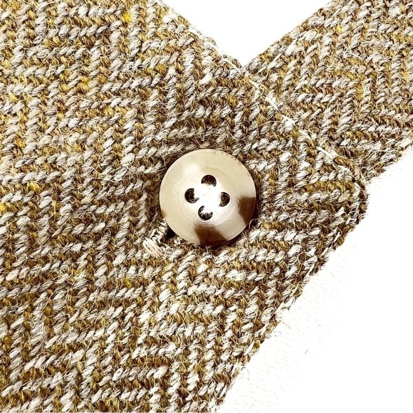 Vintage Marie Chantal Wool Overalls Shorts Romper Size 4 Tan Wool New NWT - Picture 4 of 8